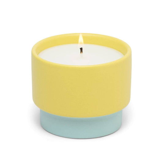 Colour Block Ceramic Candle  - Yellow - Minty Verde