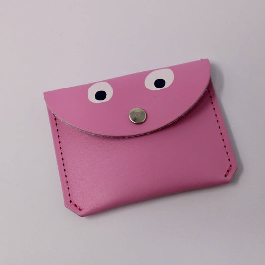 Ark Colour Design Leather Google Eye Mini Money Coin Purse - Hot Pink