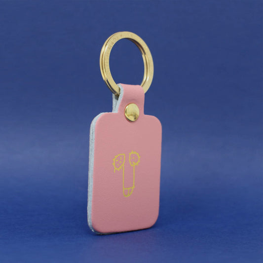 Ark Colour Design Leather Willy Key Fob - Pale Pink