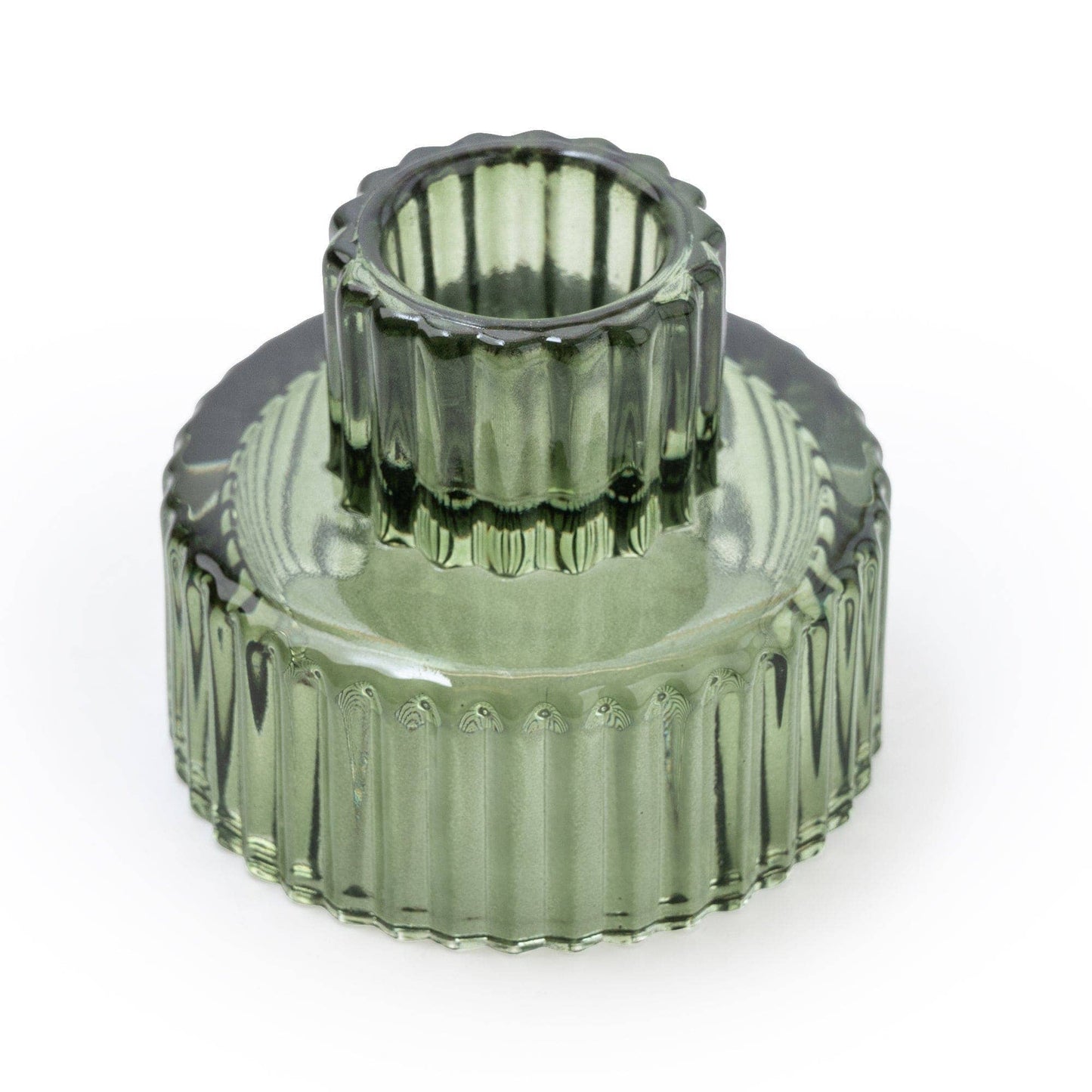 Double Ended Candleholder - Green