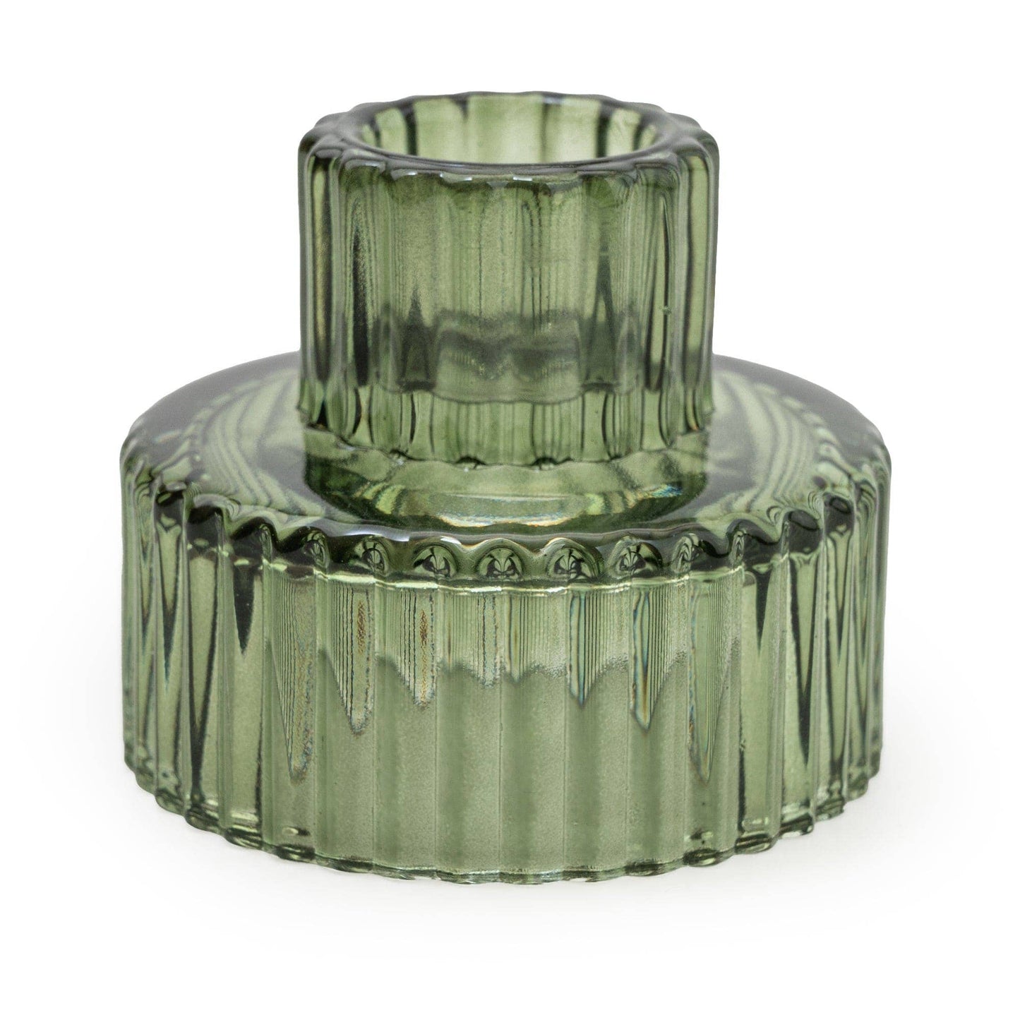 Double Ended Candleholder - Green